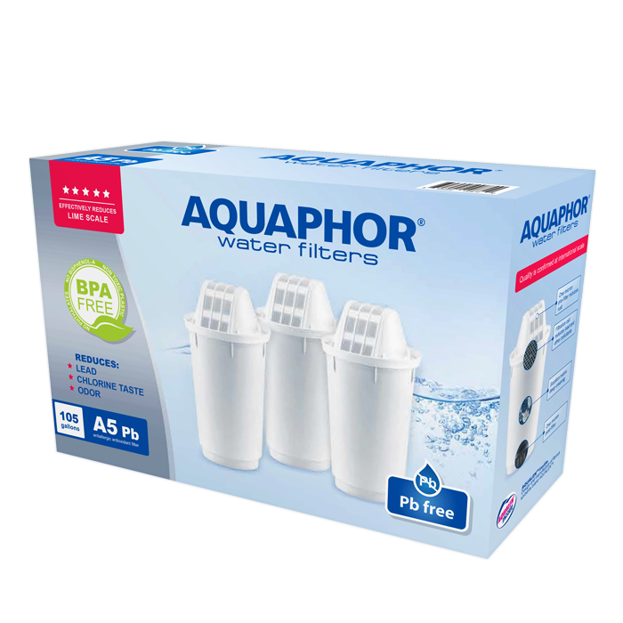 3 AQUAPHOR Water Filter Jug Pitcher Replacement Cartridges Classic Size Set of 3 