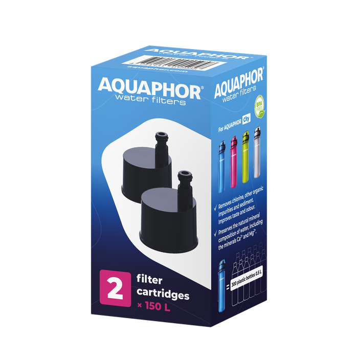 AQUAPHOR City Bottle water filter cartridges 2 pack