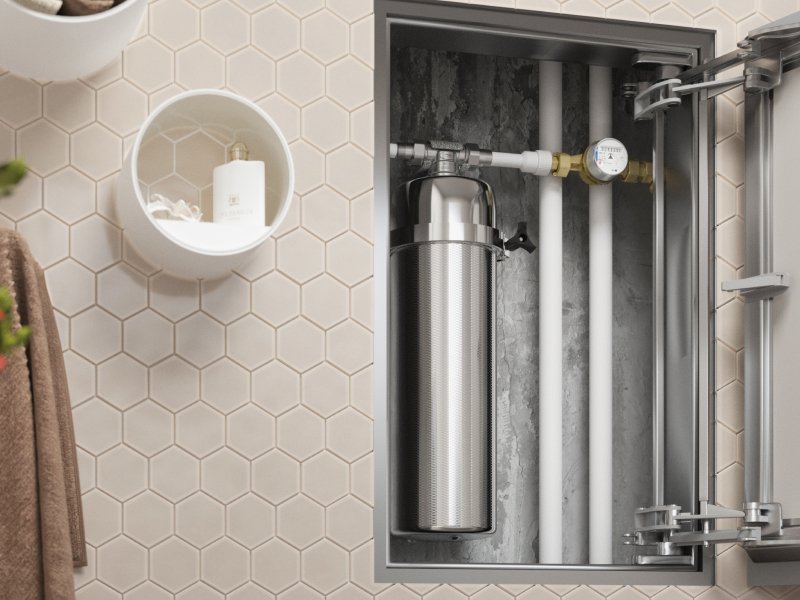 Stainless steel housing for cold and hot water