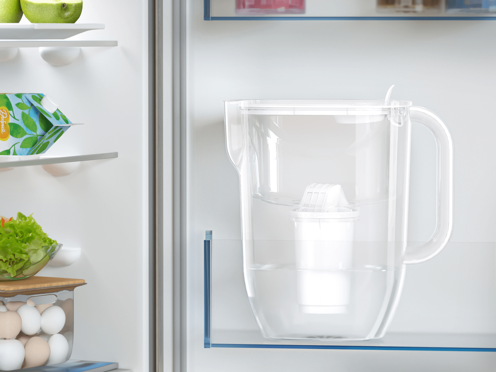 Konvice AQUAPHOR Vita ve dveřích lednice