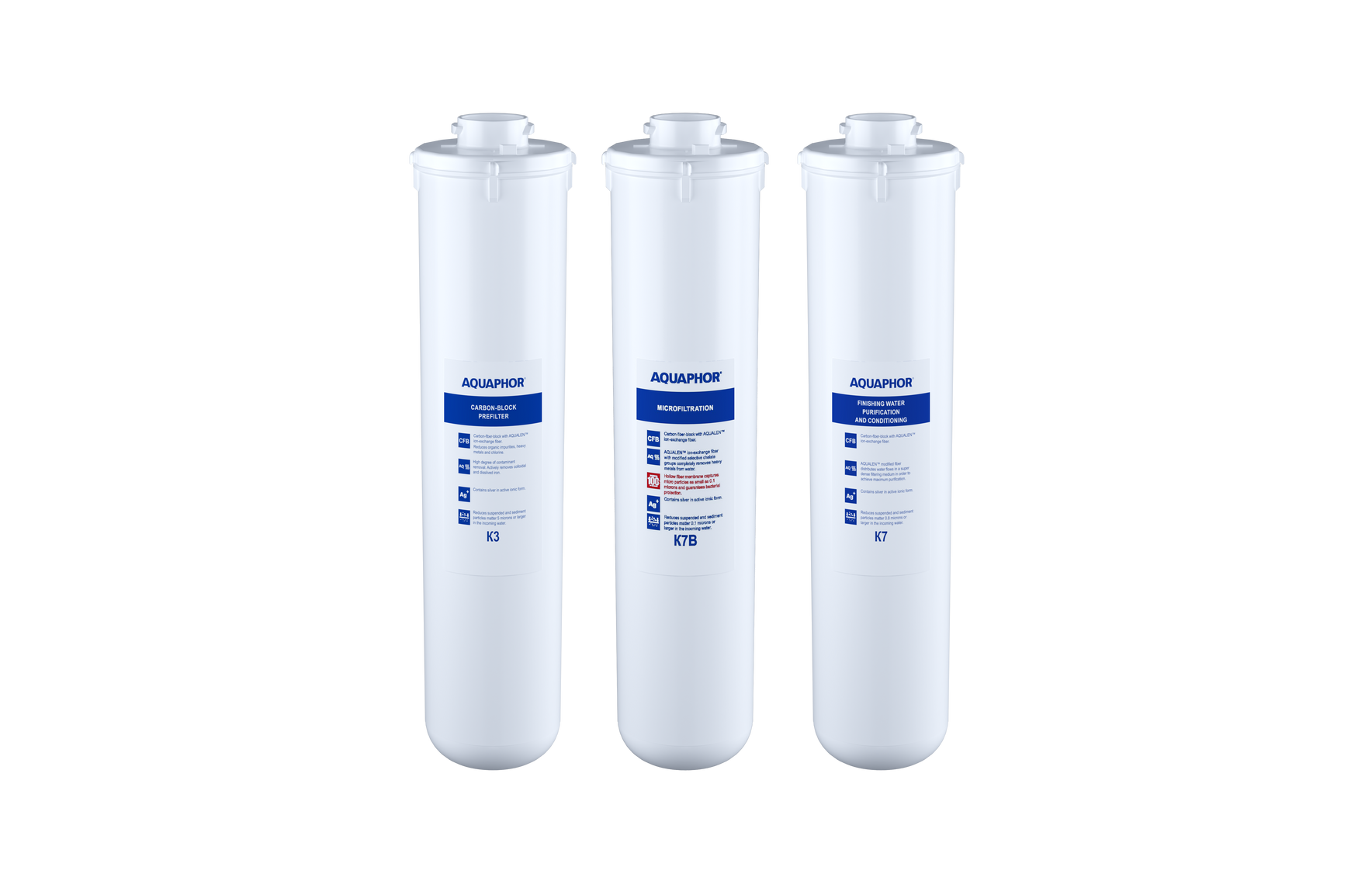 Set di cartucce filtranti K3, K7B, K7 per AQUAPHOR Crystal ECO-80-2