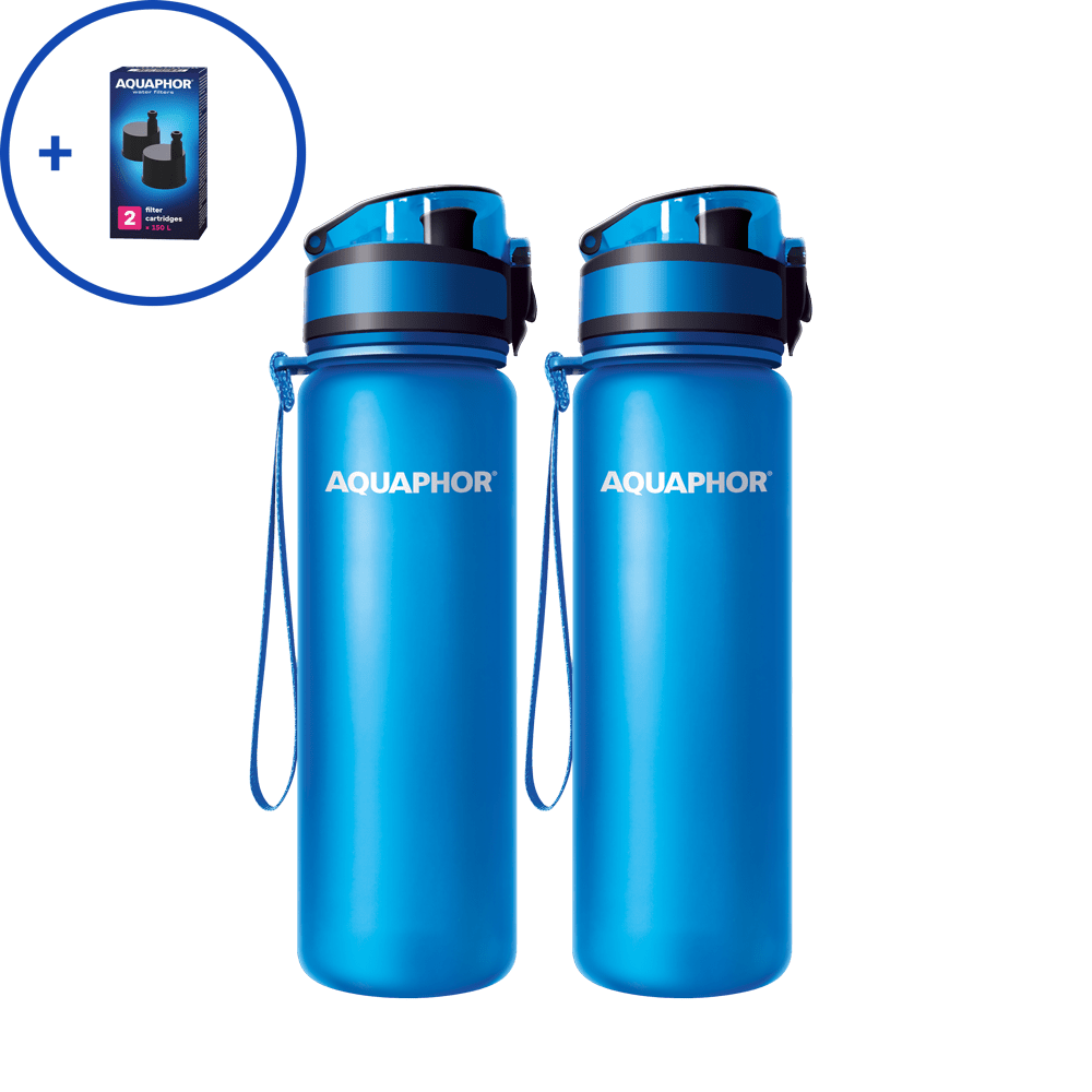 Back to school sale! 2 AQUAPHOR City filter bottles and 2 cartridges + free delivery!-2