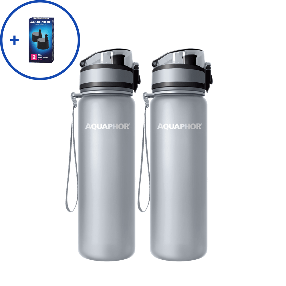 Back to school sale! 2 AQUAPHOR City filter bottles and 2 cartridges + free delivery!-4