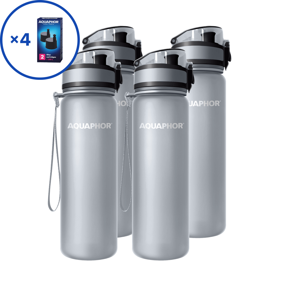 Family sale! 4 AQUAPHOR City filter bottles and 8 cartridges + free delivery!-4