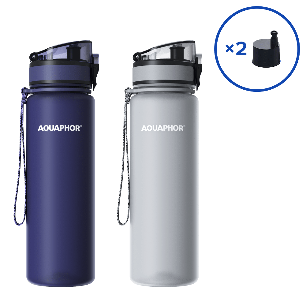 PACHET de 2 Sticluțe cu filtru City cu 2 cartușe-11