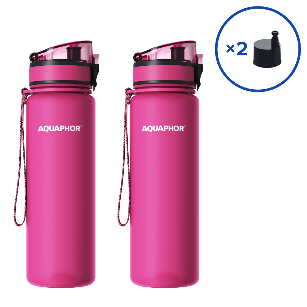 PACHET de 2 Sticluțe cu filtru City cu 2 cartușe-19