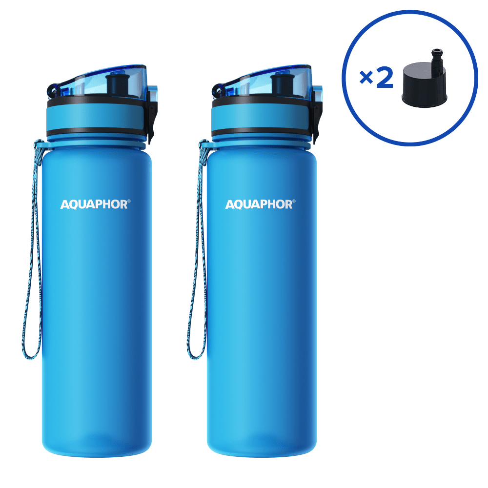 PACHET de 2 Sticluțe cu filtru City cu 2 cartușe-16