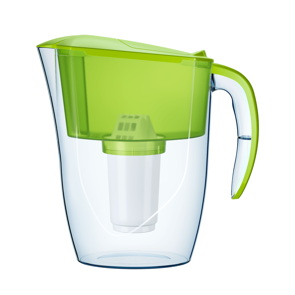 2 Pack Plastic Water Pitcher with Flip Spout Lid,Water Container for Fridge  Door